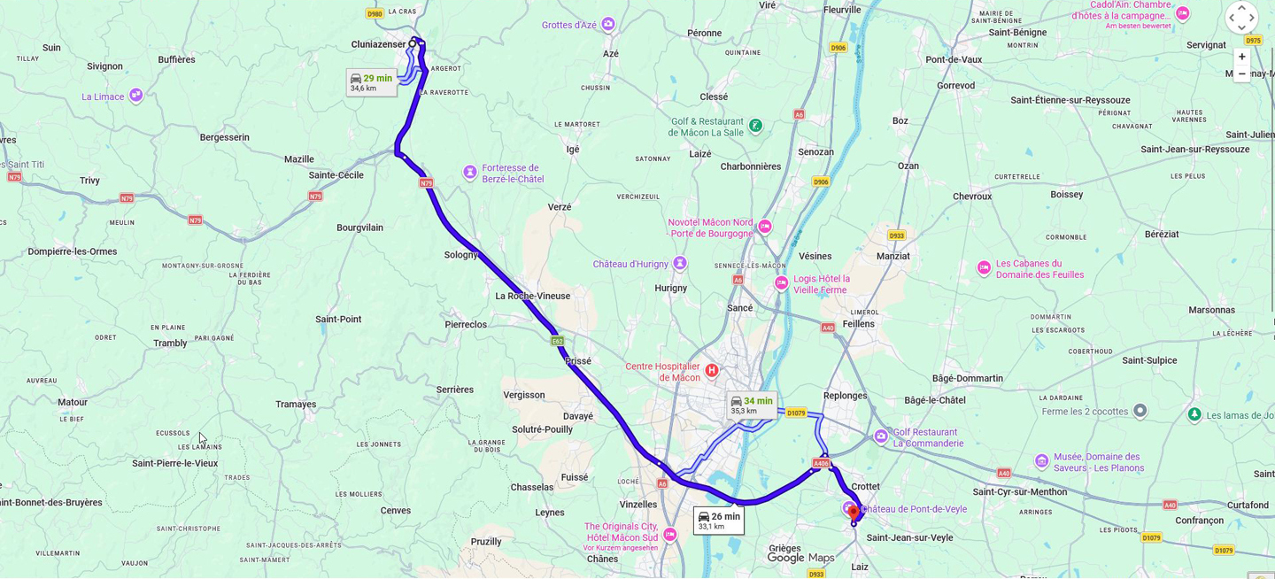 Cluny - Pont-de-Veyle